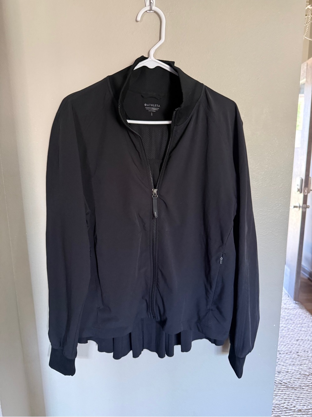 Athleta Black Lightweight Full-Zip Jacket